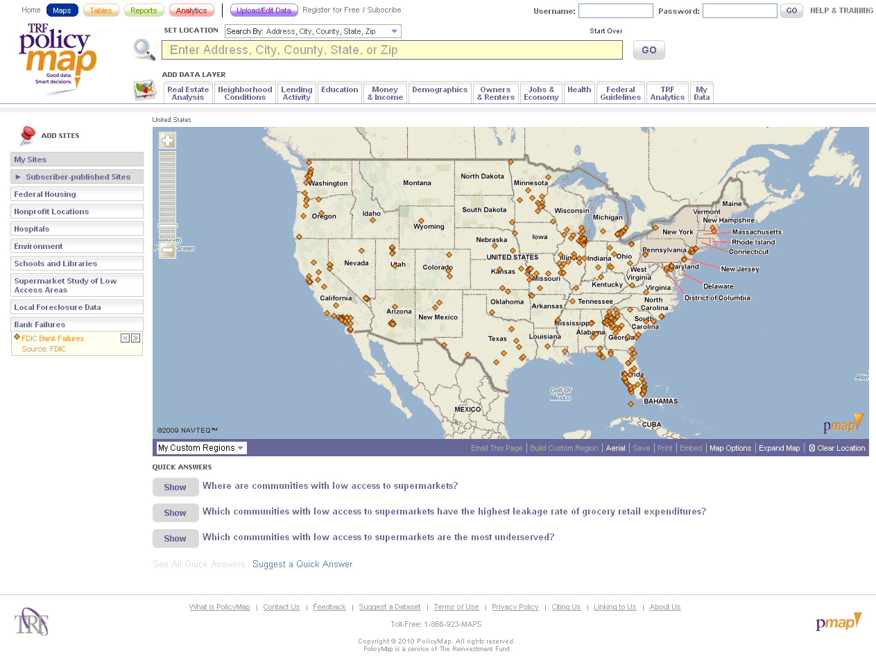 PolicyMap - Visualize Local Health Data