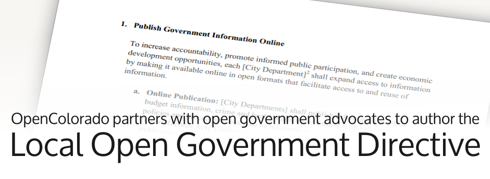 Local Open Government Directive